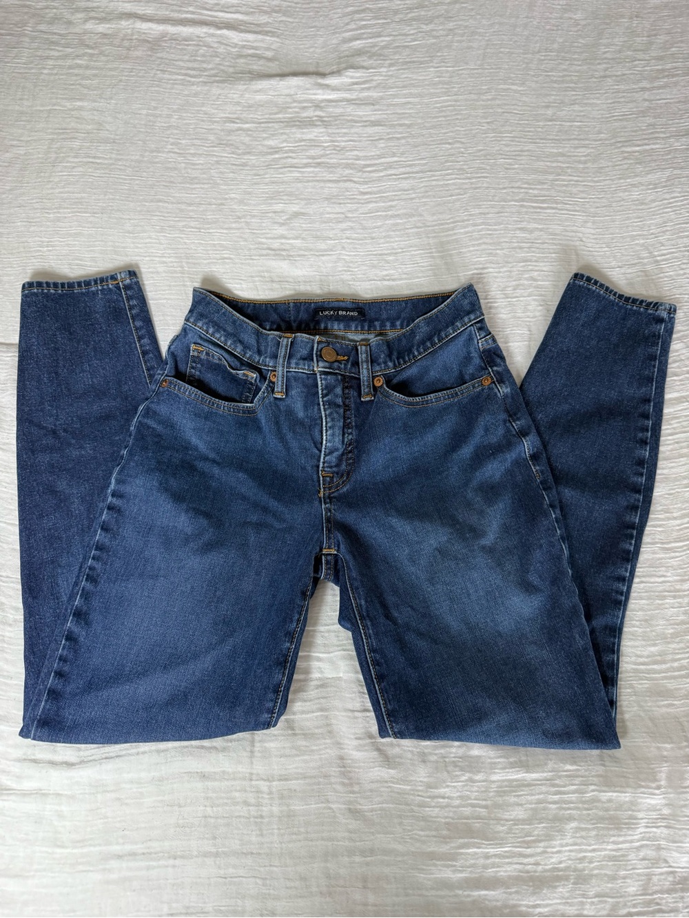 Lucky Brand Women's Skinny Jeans in Dark Blue Denim